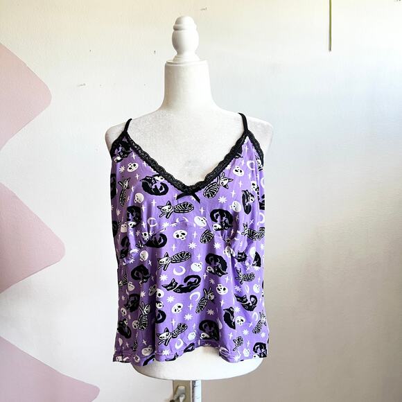 Killstar Tops - Killstar Purple Babydoll Tank‎ Top Whimsigoth Romantic Witchy Soft Girl 4XL